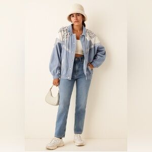 Vintage 80’s Stony Brook Floral Patchwork Bomber Jacket